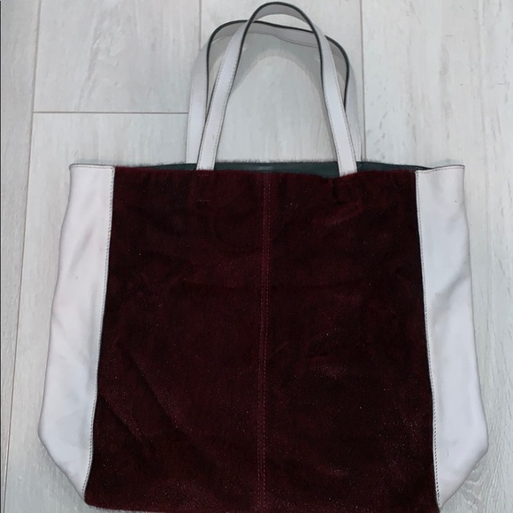 leather/faux fur tote - Picture 1 of 2